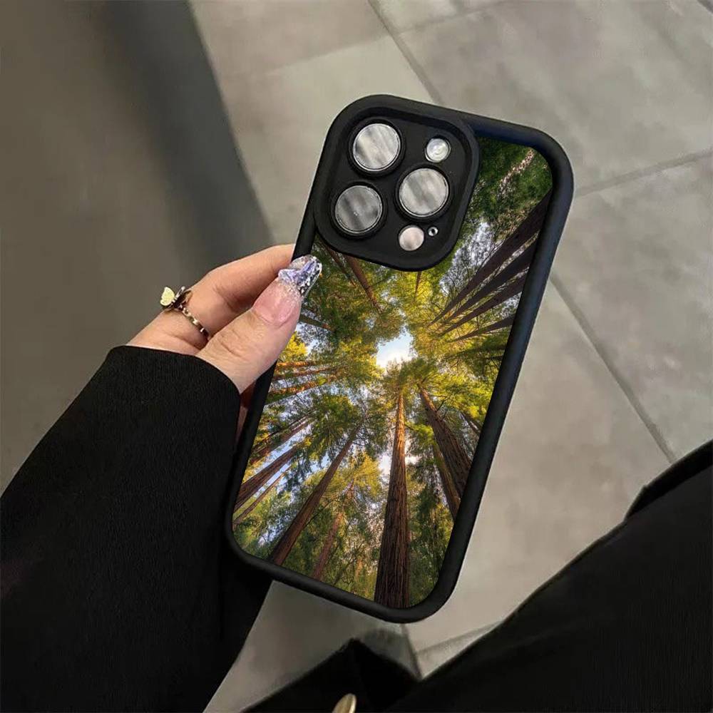 Forest Beach Sunrise Mountains Nature Phone Case For iPhone 11 12 13 14 15 16 17 Pro Max Shockproof Soft TPU Back Cover