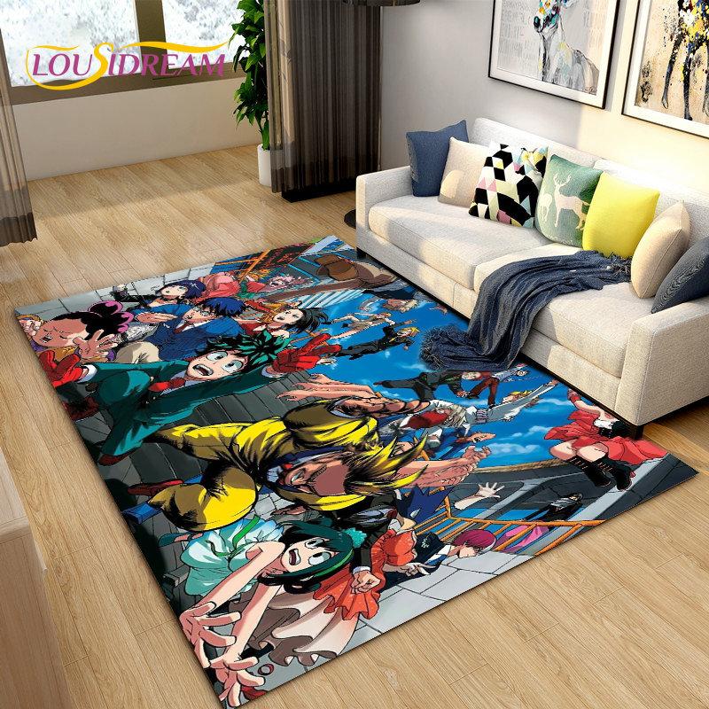 My Hero Academia, Japan Anime Area Rug,Carpets Rug for Living Room Bedroom Sofa Doormat Decoration,Kids Play Non-slip Floor Mat