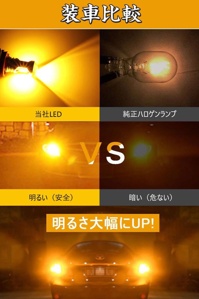 S25 LED Single Yellow Explosive Light S25 LED Back Lamp with Built-in Canceller, Amber,