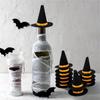Fancyfamily 10pcs Halloween Mini Felt Witch Hat Bottle Decorations Festival Party Decoration Props