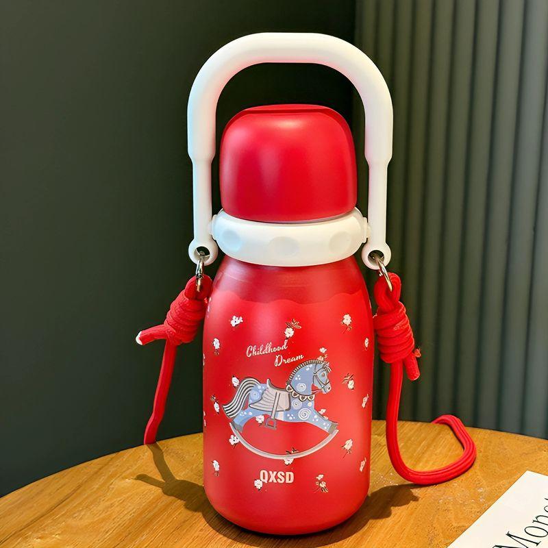 

Large-Capacity Thermos Cup for Girls, Portable Cup with Handle, Large Belly Cup for Students, Special Straw Cup for School, New Year Gift Time Trojan 680ml