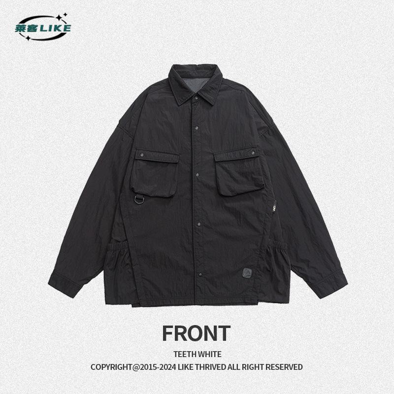 New Men'S Clothing | Outdoor Minimalist Trendy Brand Jacket, Mountain Style Long Sleeved Loose Casual Shirt, Versatile Plus Size Men'S Jacket