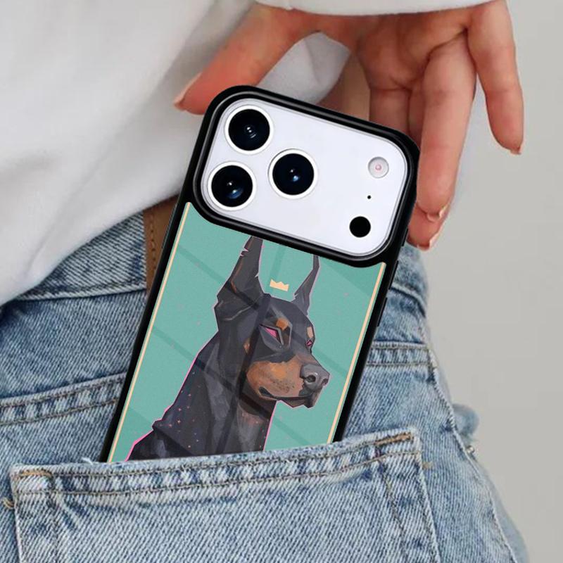 Dachshund Doberman Dog Phone Case for iPhone 16e 15 14 13 12 17 Pro Max Plus Air 17pro Cover Coque
