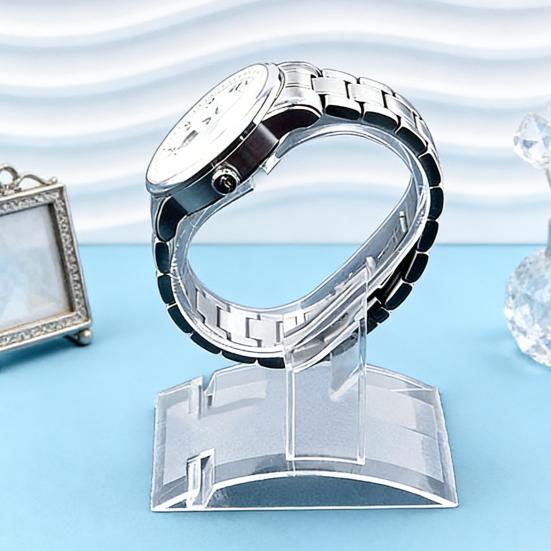 Przezroczysty stojak na zegarek w kształcie litery C Stojak na bransoletkę Biżuterię na nadgarstek do domu Biurka Lady Sklepowej