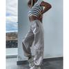 Women Multiple Pockets Pants Drawstring Relaxed Fit Hiking Construction Work Pants Apricot M