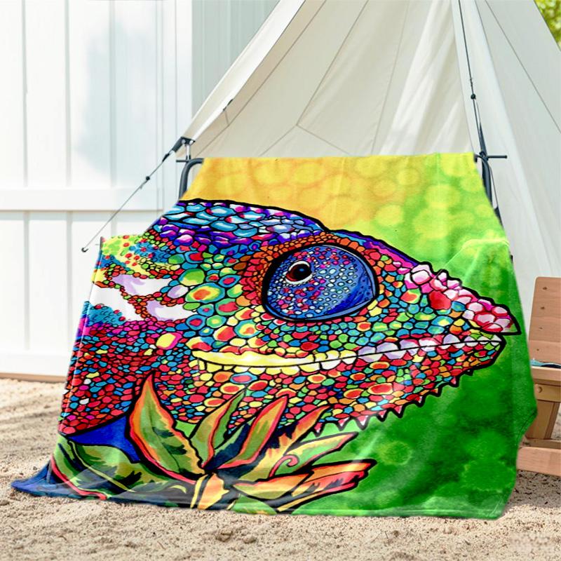 1pc animal pattern blanket, all season lightweight home office outdoor nap multifunctional blanket