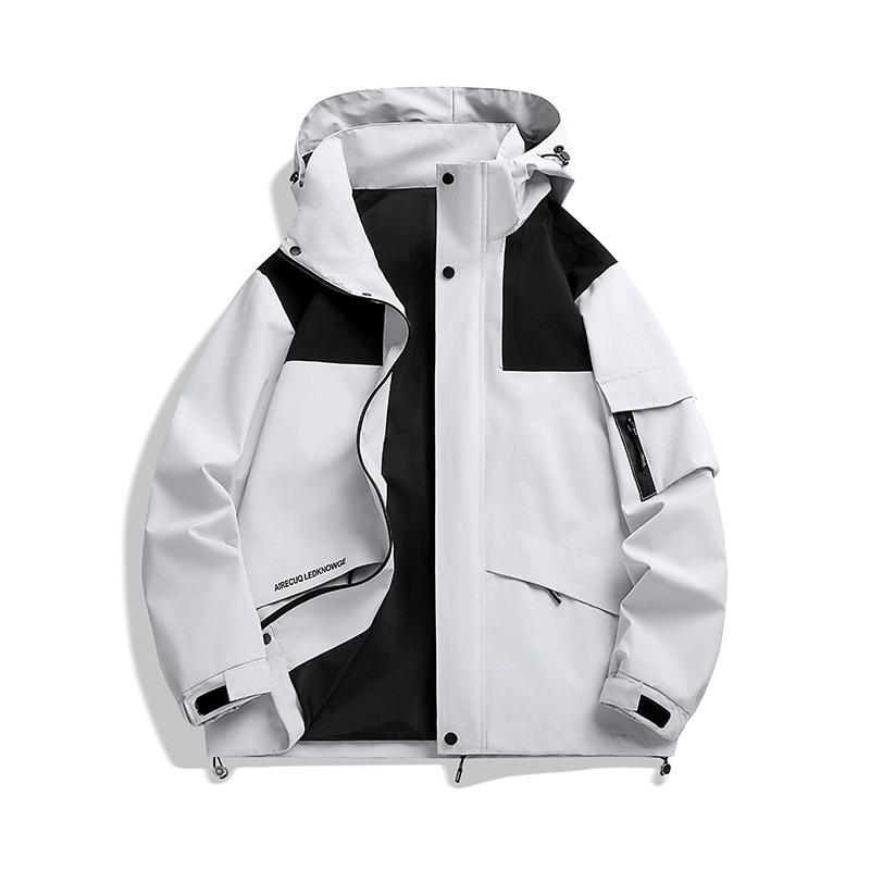 

Spring and Autumn New Shock Clothes Jacket Men and Women The Same Style Outdoor Mountaineering Couple Loose Windproof Waterproof Work Clothes 5XL