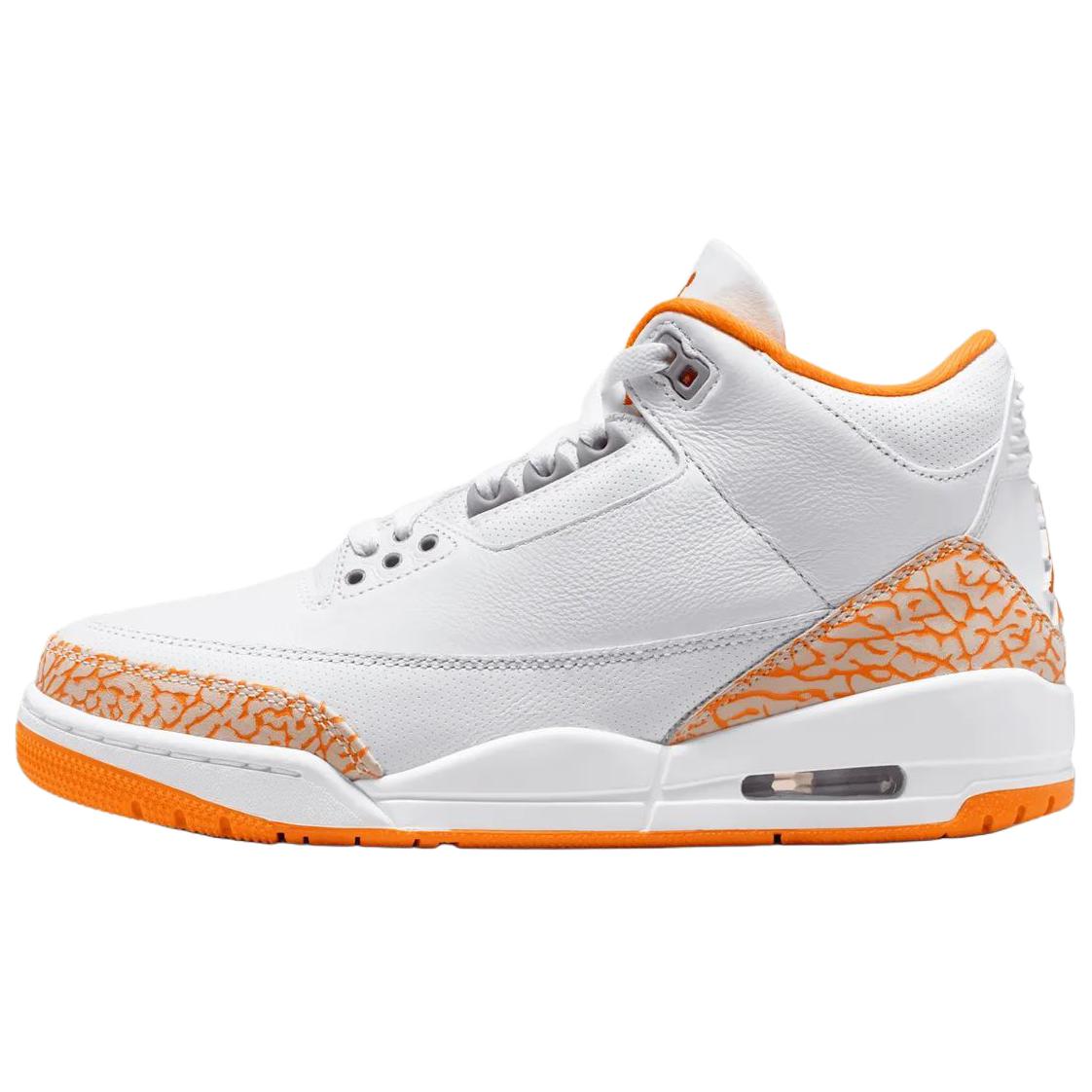 

Jordan Air Jordan 3 Vintage Basketball Shoes Women s White Orange CK9246-101 42