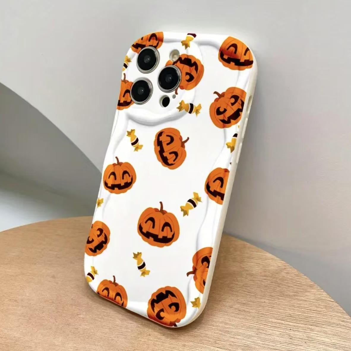 

Halloween Pumpkin Candy Phone Case for iPhone 17 Pro Max/16/15/14/13 Pro iPhone 7 Plus