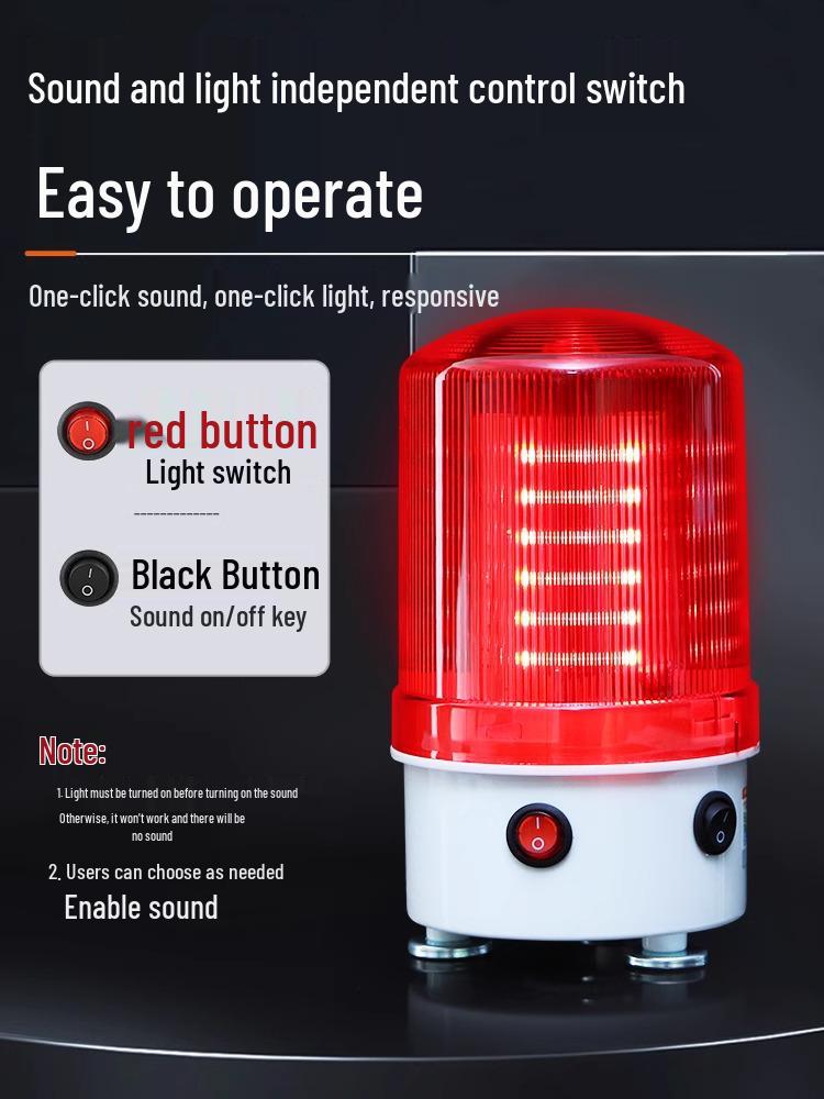 Qin Yang QY-01J Magnetic Strobe Sound & Light Alarm: Ceiling-Mount Portable Flashlight Warning Light