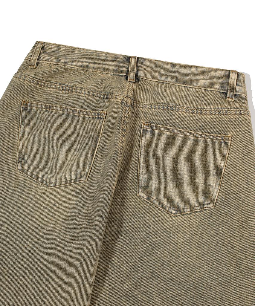 DE GRAND MATIN Washed Denim Pants_Sand