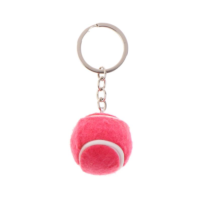 6 Color Key Chain Tennis Ball Metal Keychain Car Key Chain Key Ring sports chain sliver color pendant