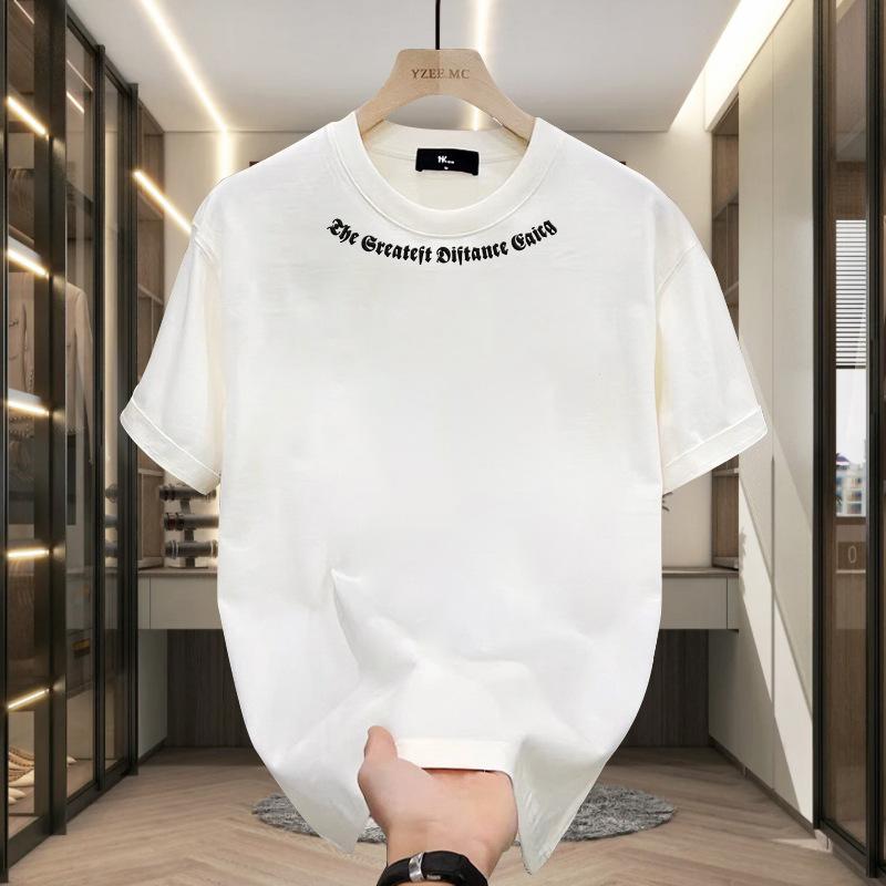 Men'S Short Sleeve T-Shirt Men'S Trend Casual Korean Version Cotton Crew Neck Printed Short Sleeve T-Shirt