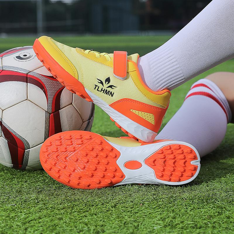 Zapatos de entrenamiento para niños y adolescentes, zapatillas de fútbol con clavos cortos, antideslizantes, resistentes al desgaste, absorbentes de golpes, de gran tamaño