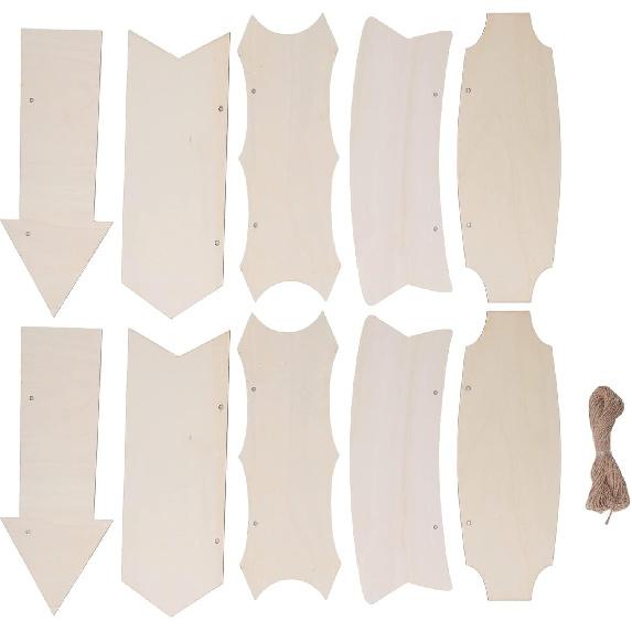 

Неокрашенная подвесная деревянная табличка, 10 шт. деревянных стрелок для поделок, деревянная табличка с веревкой, пустая подвесная декоративная деревянная доска для поделок