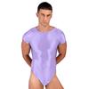 Men's Short Sleeve Tight Jumpsuit Unitards Sport Bodysuit Costumes
