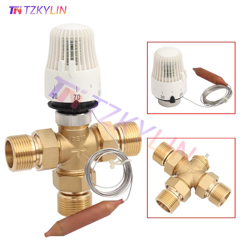 Thermostatic Radiator Control M30×1.5 Three Way Mixing Valve with Thermostatic Capillary Remote Sensor Setting Range 30-70 °C7