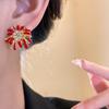 Fashion Jewelry Red Fireworks Stud Earrings Happy New Year Gift Fireworks Drop Earrings  Woman