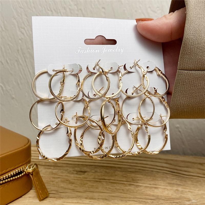 IF ME Fashion Butterfly Gold Earring Set Retro Pearl Pendant Stud Earrings Women Jewelry Accessories