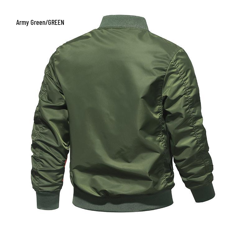 Men's Plus Size MA-1 Flight Workwear Jacket, Loose Fit, Spring/Autumn 2025