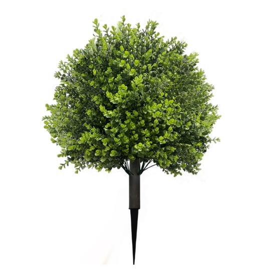 

Искусственное самшитовое топиарное шарообразное дерево с опорой в землю, устойчивое к ультрафиолетовому излучению, устойчивое к погодным условиям, искусственные зеленые кустарники для сада, крыльца, патио, искусственные растения из самшита A