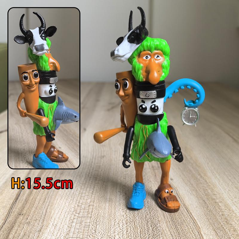 Italian Tung Tung Tung Sahur Collectible Figurine Tralalero Tralala Shark Ballerina Cappuccino Toys Figure Desk Decor Gift