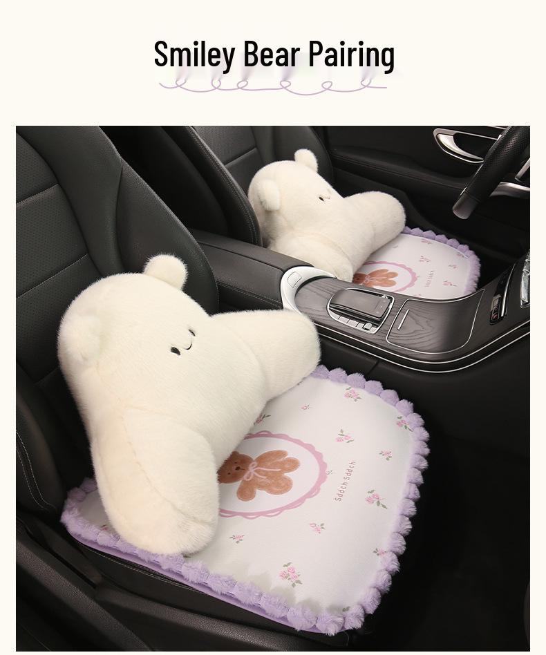 Four Seasons Cartoon Cute Goddess Bear Car Seat Cushion for Toyota Corolla, RAV4, bZ3, and bZ4X