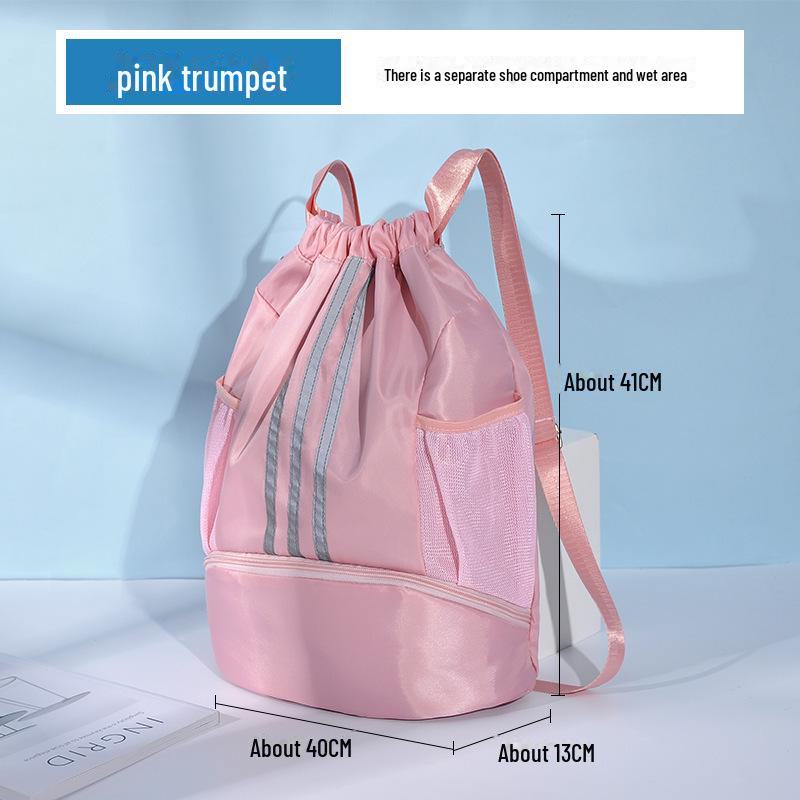 

Женская водонепроницаемая спортивная сумка с разделением для влажной и сухой среды – легкий рюкзак для путешествий и йоги S (41*13) светло-розовый