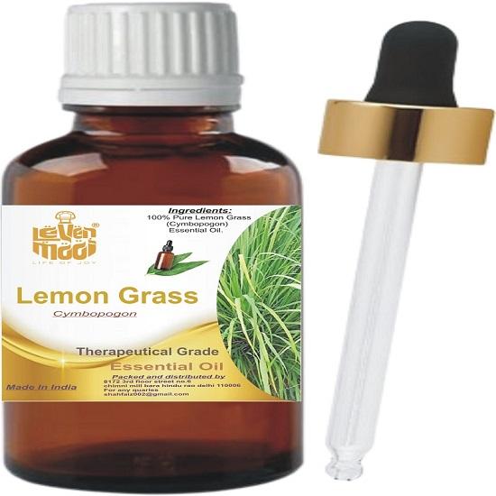 Levenmooi Lemongrass (Cymbopogon flexuosus) Pure & Natural Therapeutic Grade Essential Oil Glass