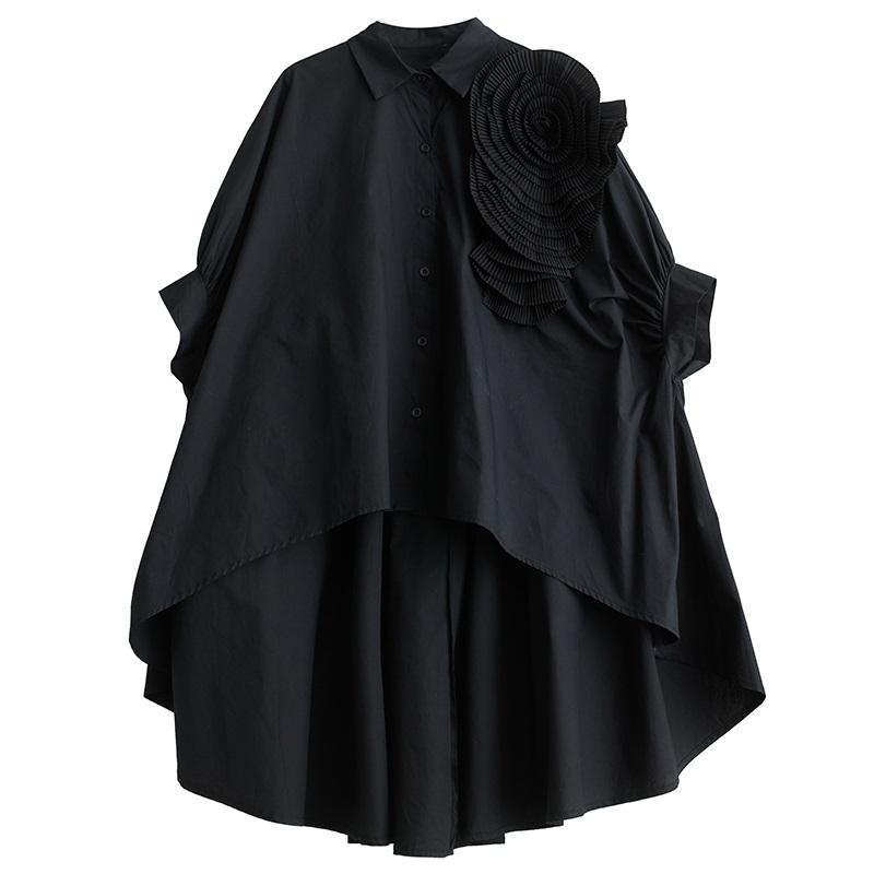 Short Sleeve Plus Size Cotton Vintage Shirts & Blouses for Blouse Casual Loose Summer Tops Women Button Up Shirt