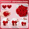 10PCS Handmade Heart Pendant Heart-shaped Knitted Love Ornament Valentine's Day Clothing Accessory Clothing Decoration