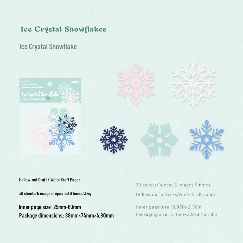 Mò Mò Bái Kraft Paper Winter Collection: Scrapbooking Collage Base, 6 Styles