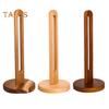 Wooden Paper Towel Holder with Stable Base Non-Slip Design Easy Setup Kitchen Roll Paper Holder Storage Rack