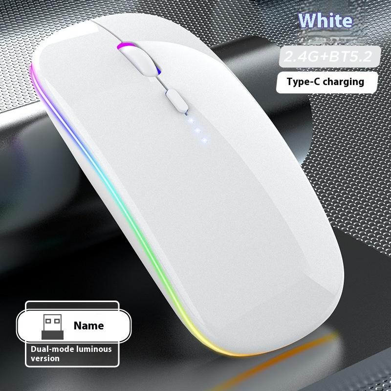 Type-c Charging Silent Bluetooth Dual-mode Power Display Wireless Mouse Mobile Phone Tablet Universal