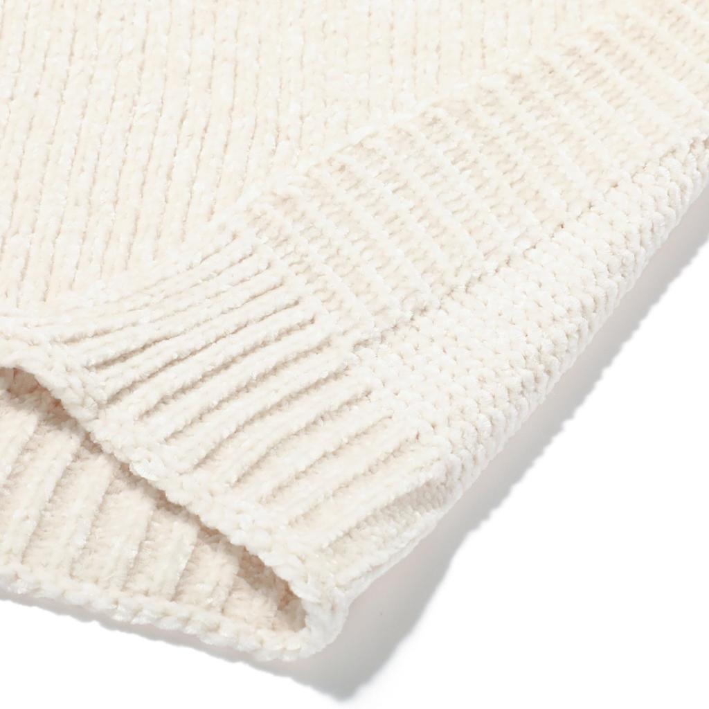 Francfranc Shirley Throw (170cm x 130cm) Ivory Blanket/Half Blanket