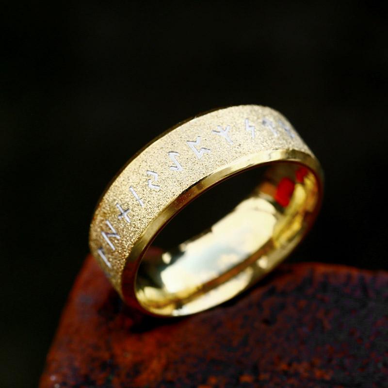 

BEIER 2023 New Style Stainless Steel Men s Ring Viking Runes Ring 6mm 8mm Men s Engagement Ring Simple Round Men s Ring Gift 7
