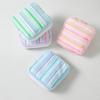 Striped Cosmetic Pouch Cotton Mini Zipper Organizer New Travel Coin Purse