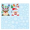 Christmas Snowflake Window Clings Stickers Santa Claus Reindeer Wall Glass Sticker Xmas Decorations Navidad 2025 Home Decor Noe