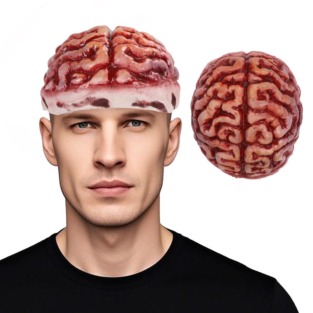 Halloween Brain Hat Funny Realistic Headwear Costume Accessory
