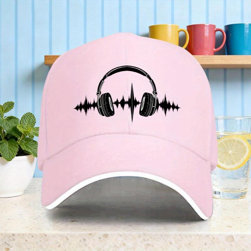 Headphone Soundwave Music Lovers Unisex Baseball Cap Polyester Casual Adjustable Hat
