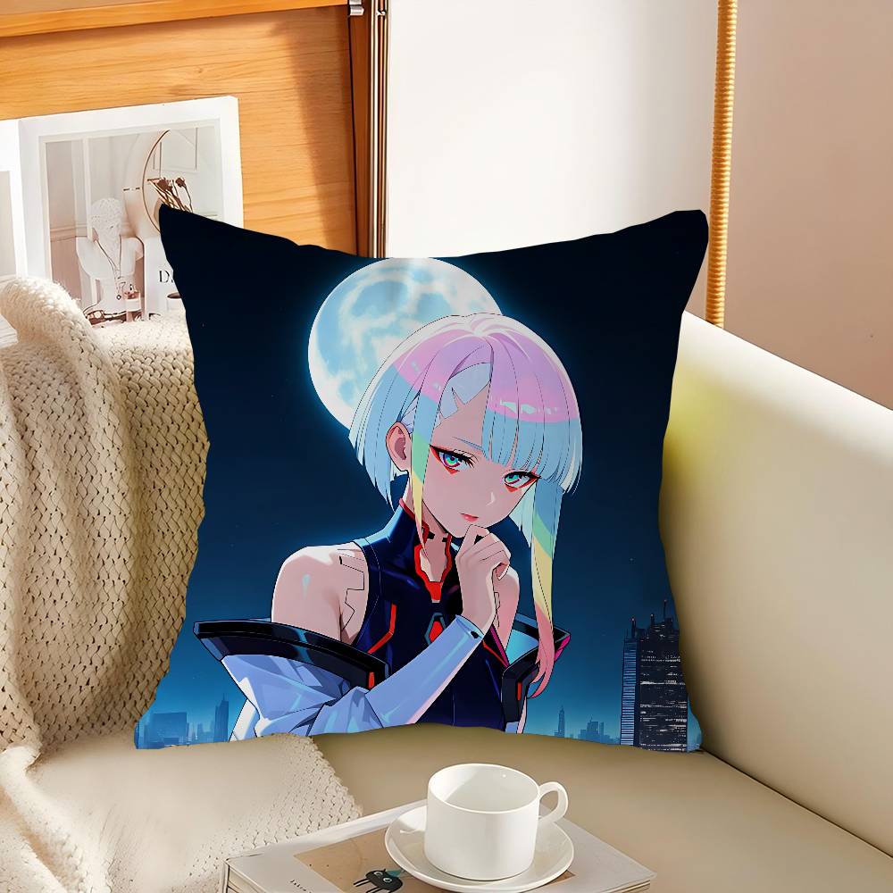 

Игра L-Люцина Кусинада Люси Эдджерраннерс Подушка Подарок Украшение для дома и офиса Подушка Подушка для спальни Диван Автомобильная наволочкаНаволочка 16x16Inch