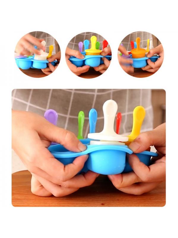 Silicone Baby Ice Cream Popsicle Molds Dessert Maker