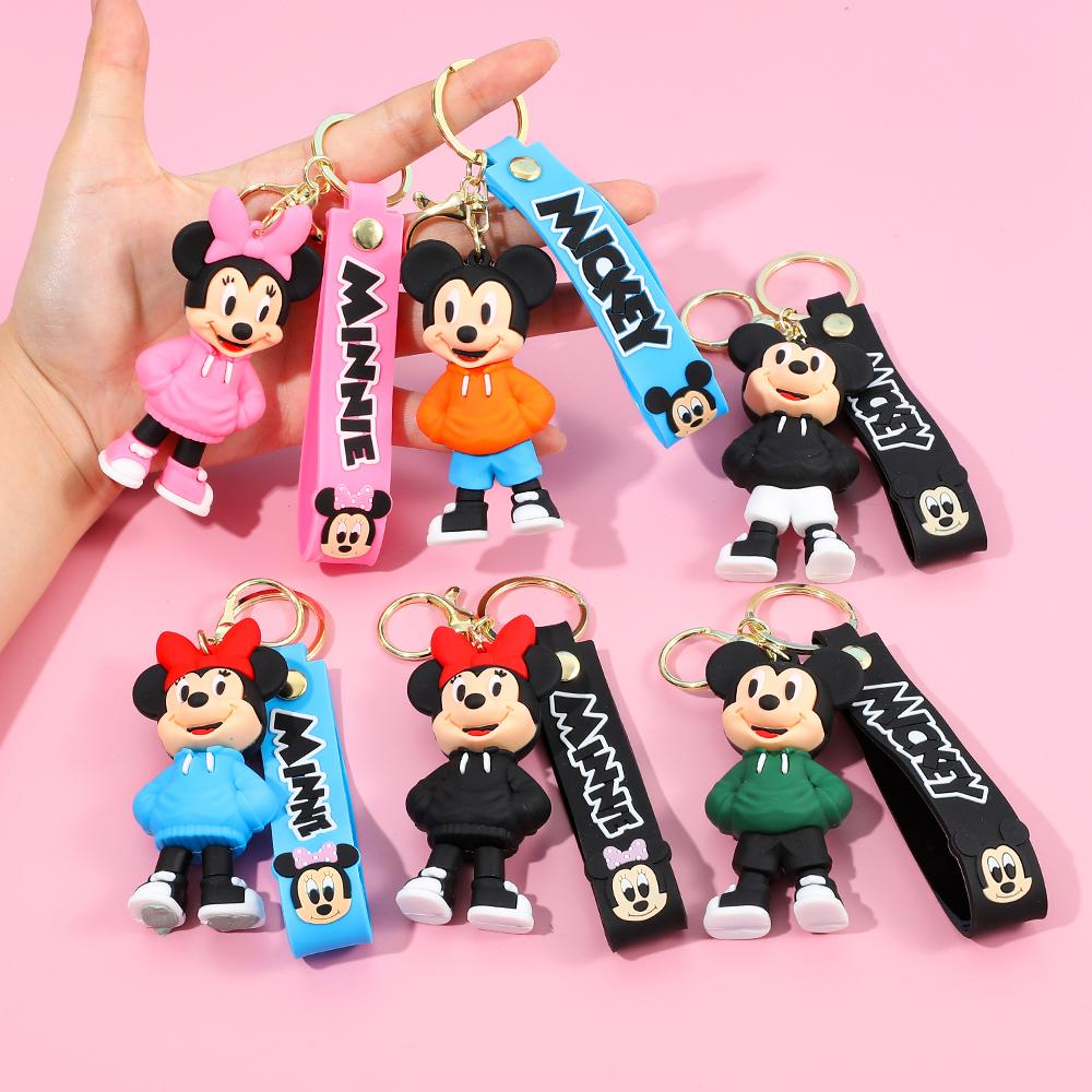 Mickey and Minnie series cute cartoon keychains, various styles of handsome keychains, durable keychains, inspired