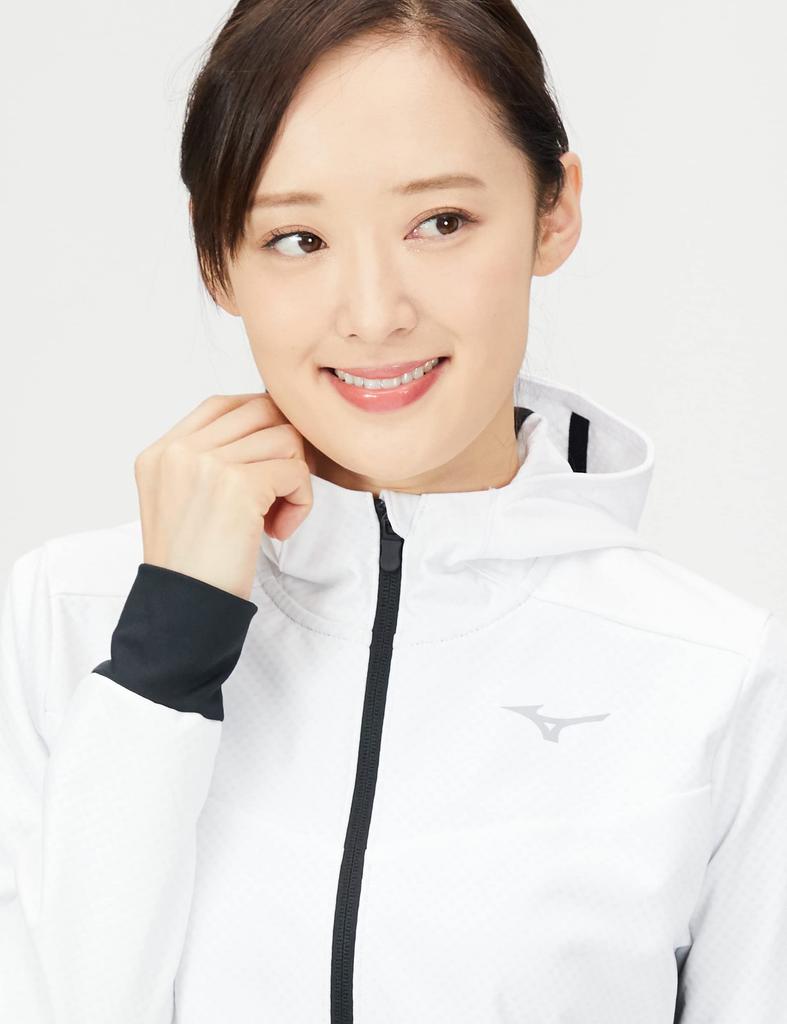 Mizuno Thermal Charge Aurora Running and Track Size M Women's Jacket, Reflective, Wear, J2ME2702, White,