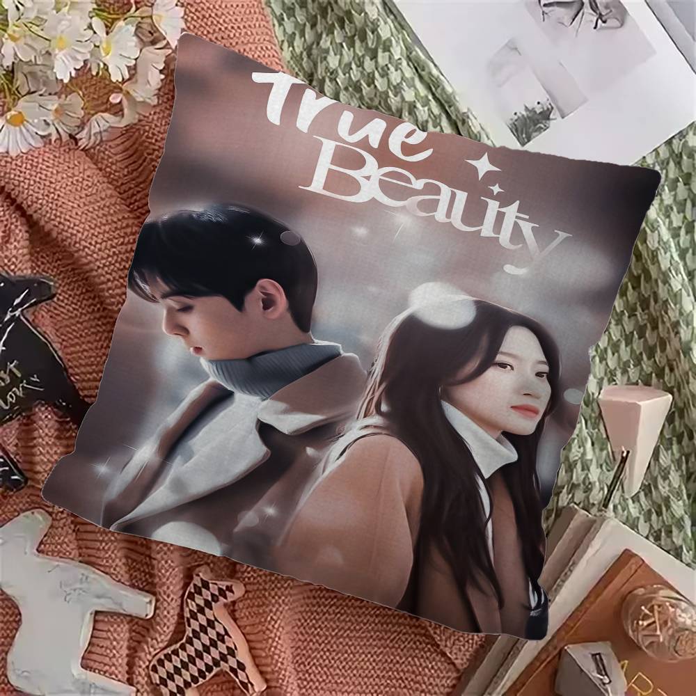 Korean TV True Beauty Pillow Gift Home Office Decoration Bedroom Sofa Car Cushion Cover Case 45x45