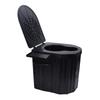 Toilettes Portables Grande Capacité 150KG Portant Pliantes Toilettes de Camping pour Voyage Road Trip Noir