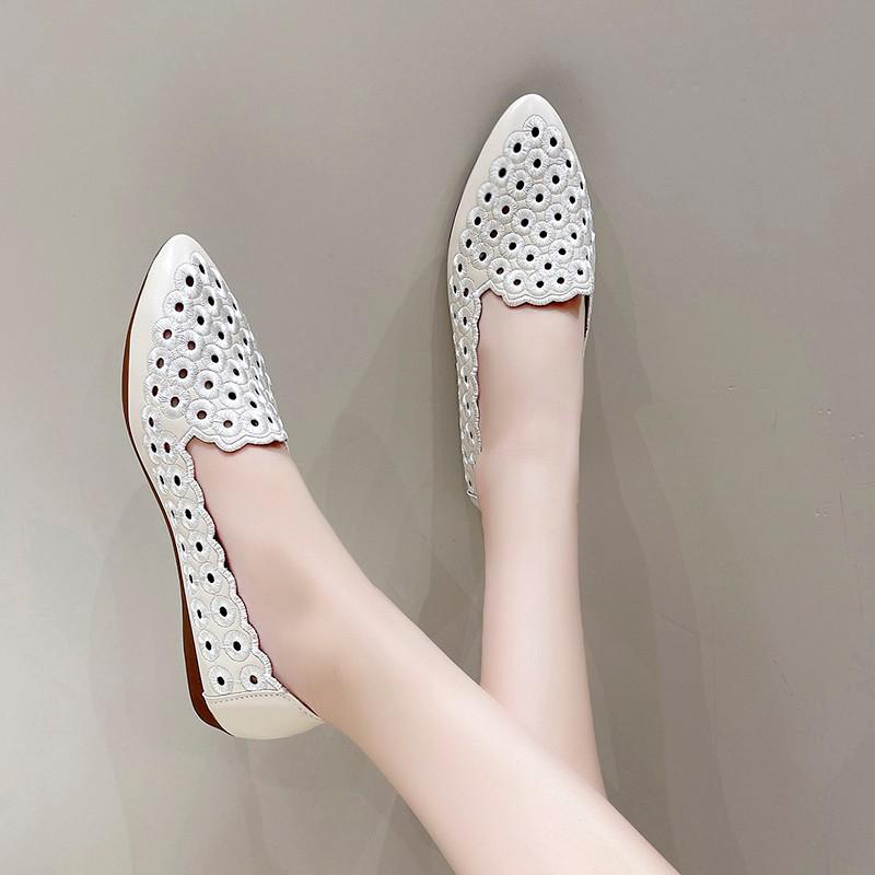 

2025 Women s Soft Leather Breathable Slip-on Sandals 38 жёлтый