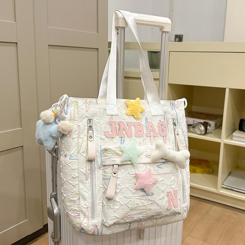 Schoolbags Children Elementary School Girls Junior High School Students High School Students Make up Lessons Bag Letters High Appearance