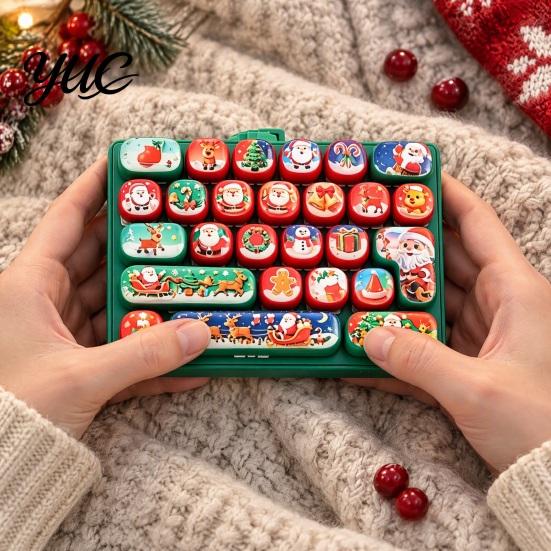 Sensory Fidget Tools for Boredom Christmas 26 Keys Keyboard Toy Keychain, Click Keyboard, Portable Stress Relief Toys Adults Toy, Stocking Stuffer
