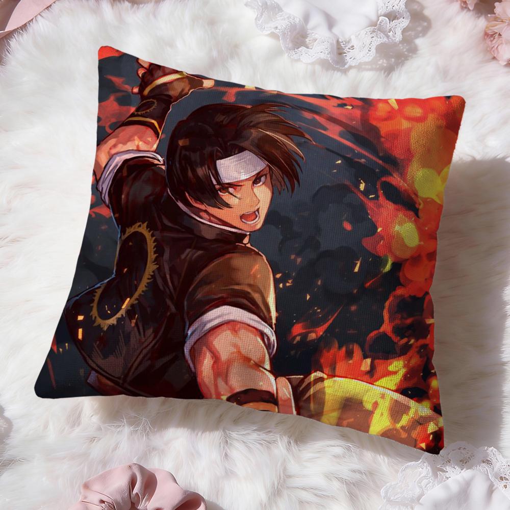 K-KOF The King of F-FighterS Cushion Cover Premium Comfort Reversible Pillow Cove -Two in One Design for Any Room & Car Interior